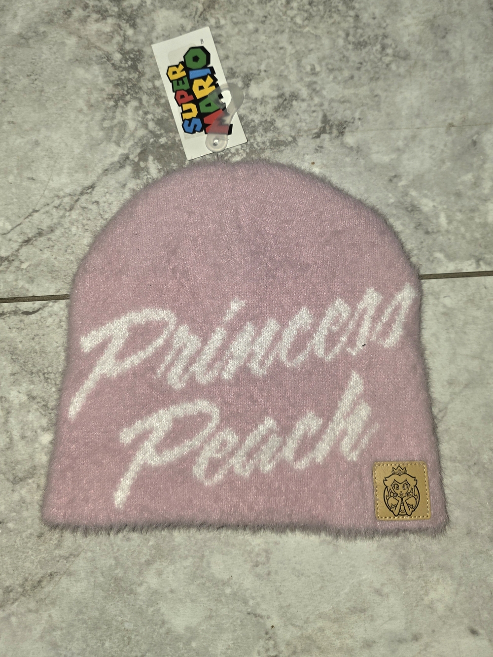 Nintendo Princess Peach Pink Fuzzy Kids Beanie